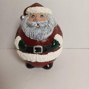 4 Santa Claus Christmas Nesting Dolls Matryoshka Russian Style MD 02 Ceramic EUC